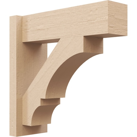 Ekena Millwork 5 1/2-in W x 16-in D x 16-in H Balboa Block Rough Cedar Woodgrain TimberThane Outlooker, Primed Tan OUTUR055X16X16BOA44RCPR